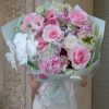 Bó hoa hồng pastel - Hoa hồng, lan hồ điệp, phi yến tím, cát tường -V138
